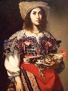 Massimo Stanzione Woman in Neapolitan Costume by Massimo Stanzione 1635 Italian oil Sweden oil painting artist